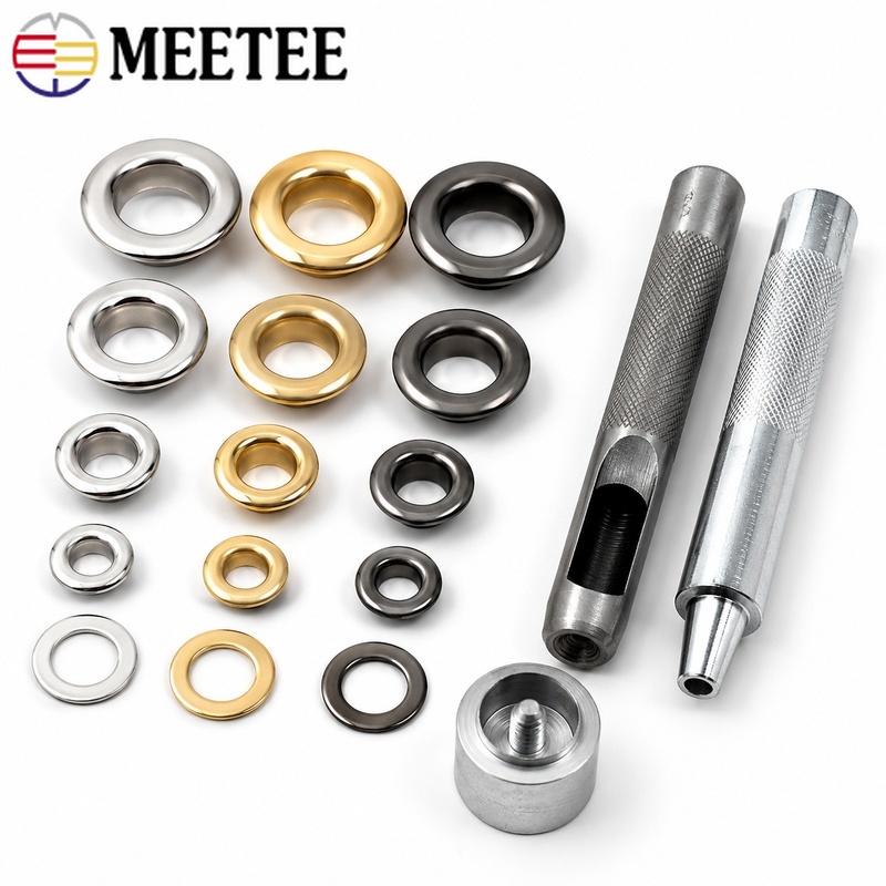 Leatherwork Eyelets - 100세트 미티 4/5/8/10/12mm 금속 아일렛 및