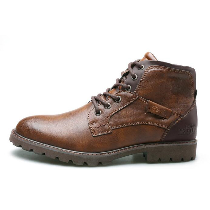 Leather Work Fabric - 2026 가죽 남성 발목 부츠 플러스