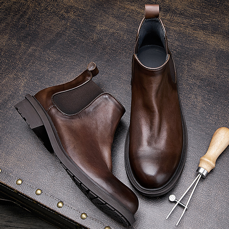 Leatherwork Designs - 남성용 가을 오토바이 부츠 | 진짜