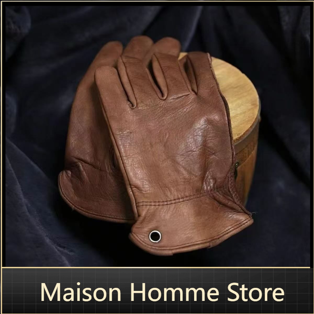 Leather Work Factory - 탑그레인 소가죽 장갑 방풍 내마모성 사계절
