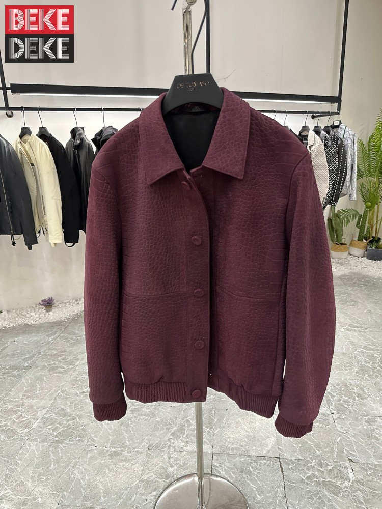 Leatherwork Designs - 가을 아웃웨어 남성 비즈니스 워크 크로커다일