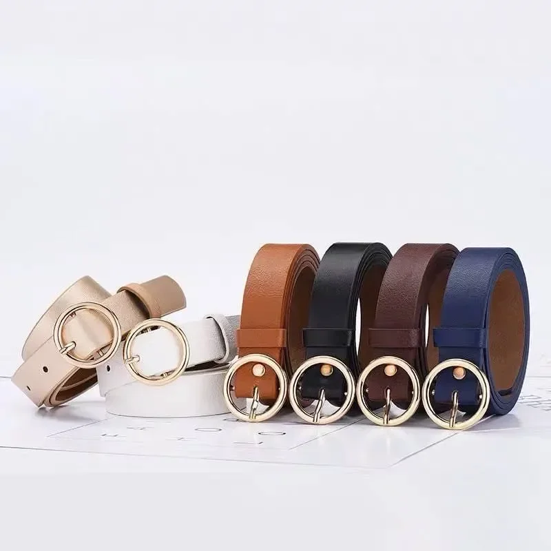 여성용 벨트 라운드 버클 벨트 청바지 카고 바지 스커트 - Leather Work Jeans 리뷰 및 가격