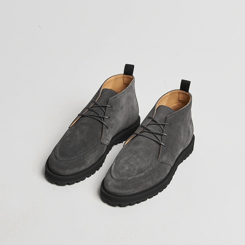디자이너 패션 하이탑 슈즈 남성 워크 부츠 미드 카프  - Leather Work Western 리뷰 및 가격