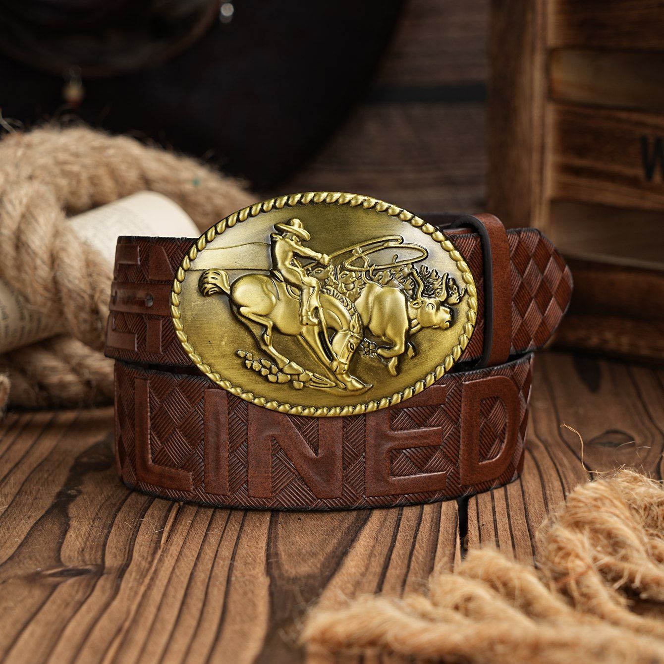 남녀공용 캐주얼 레트로 벨트 웨스턴 스타일! 금속 버클 - Leather Work Western 리뷰 및 가격