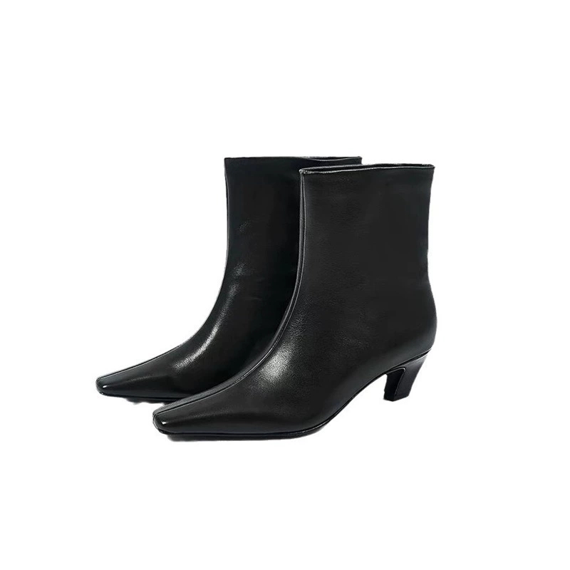 AIYKAZYSDL 2025 스퀘어 토 앵클 부츠 로우 - Leather Work Western 리뷰 및 가격