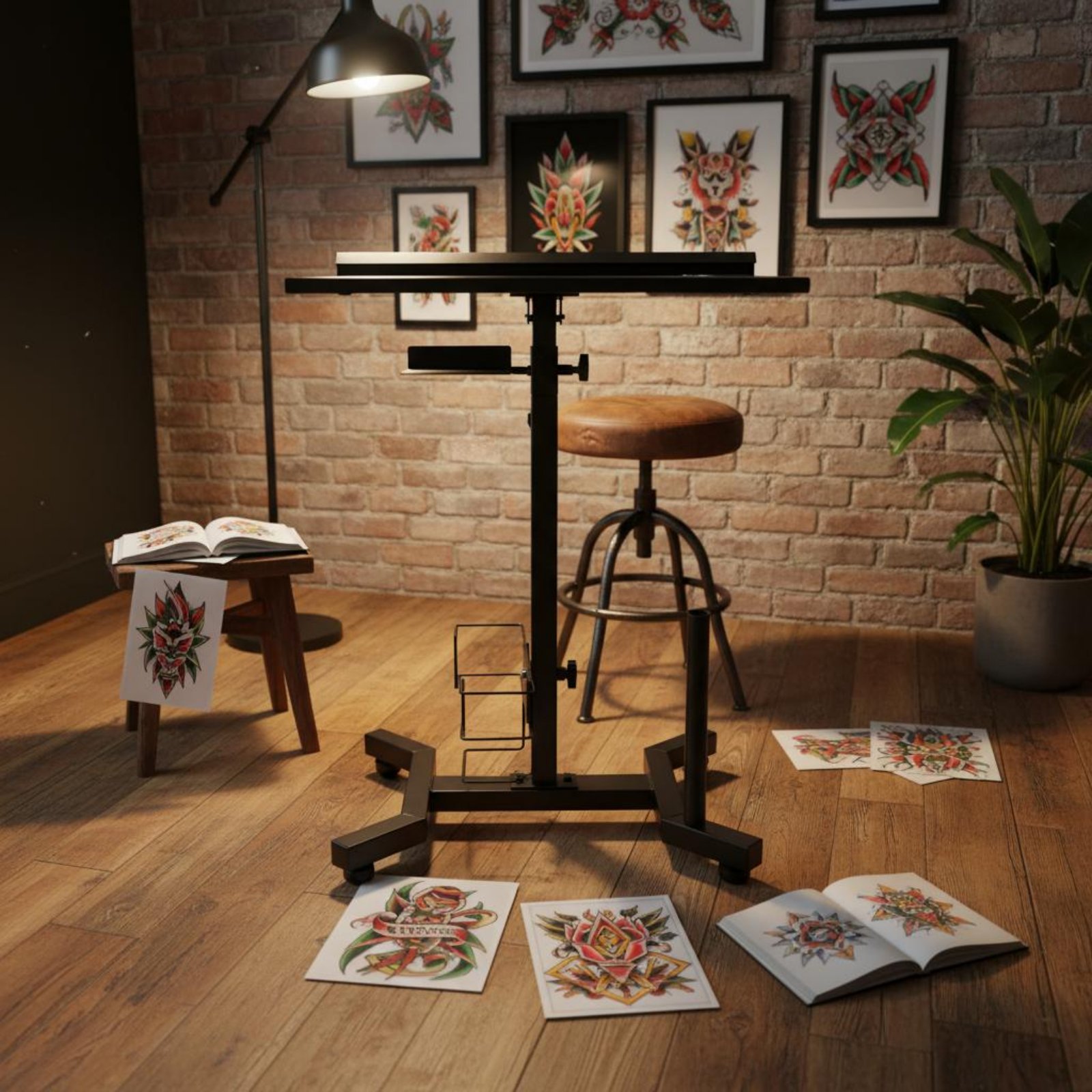 조절 가능한 타투 워크스테이션 잉크 컵 홀더 타투 워크 - Leatherwork Tattoo 리뷰 및 가격