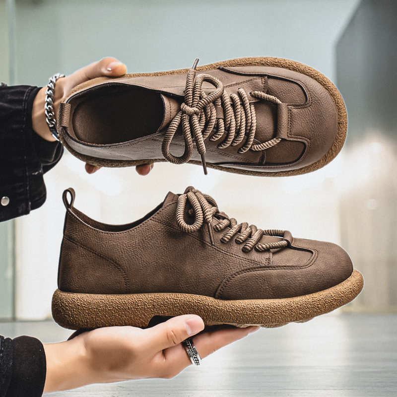남성 캐주얼 신발 빅 헤드 클래식 플랫 슈즈 디자이너  - Leatherwork Designs 리뷰 및 가격