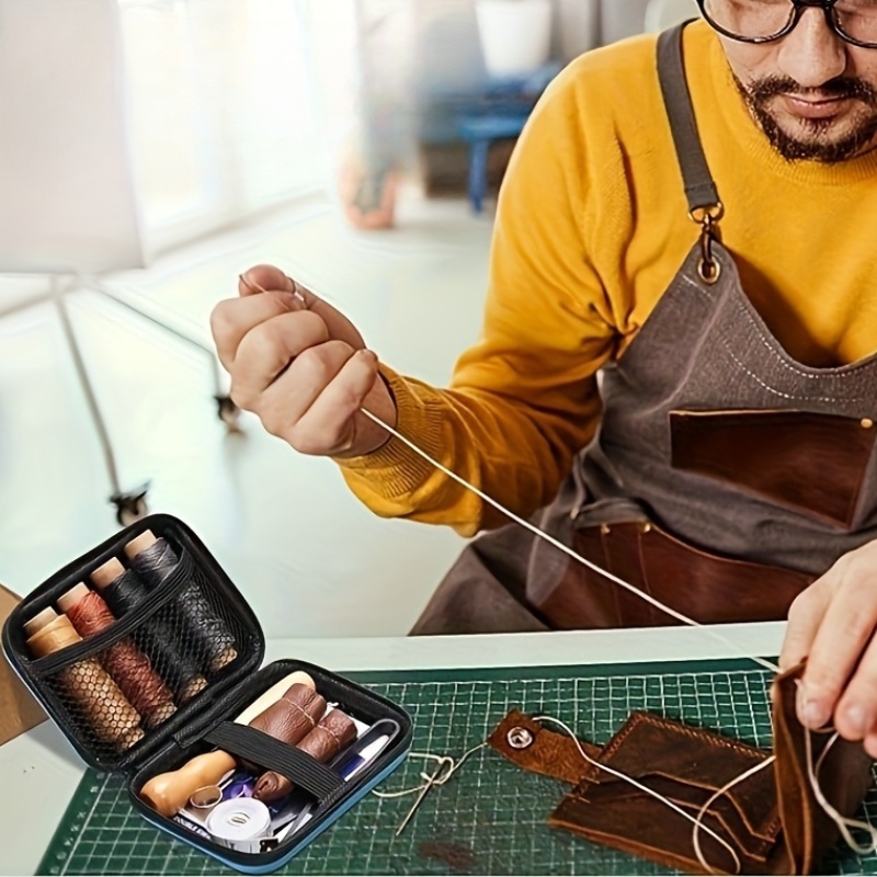 [가죽 작업 키트] 가죽 재봉 키트, 큰 눈바늘, 왁스 - Upholstery Leather Work 리뷰 및 가격