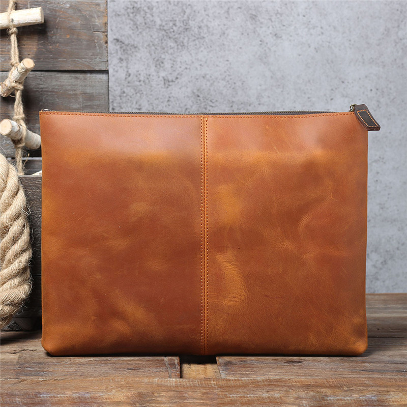 빈티지 수제 천연 가죽 대용량 남성 클러치백 심플 디자 - Leatherwork Designs 리뷰 및 가격