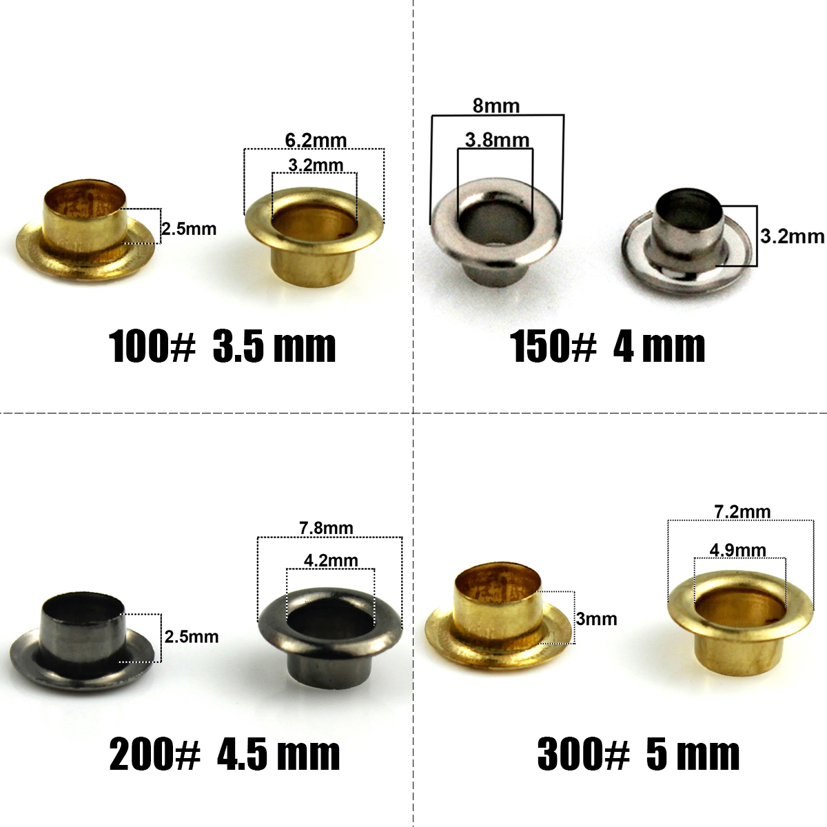 100세트 4mm 황동 아일렛(와셔 포함) 가죽 공예  - Leatherwork Eyelets 리뷰 및 가격