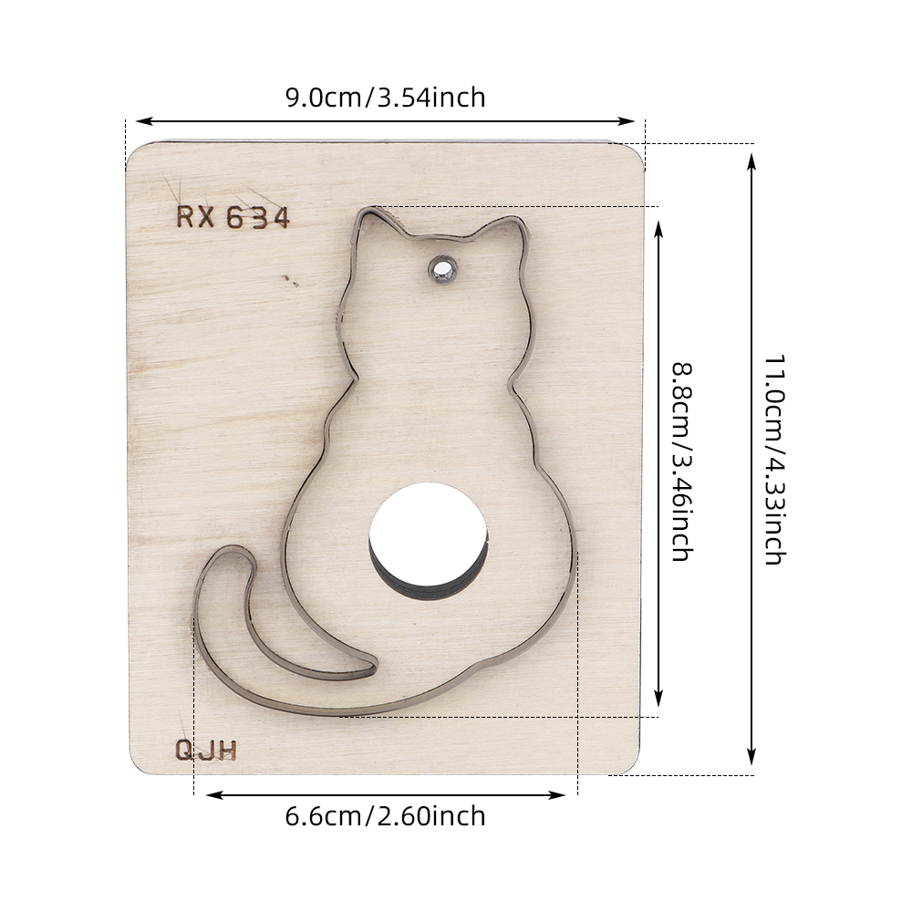 1개 가죽 수제 스탬핑 커팅 다이 몰드, 고양이 모양  - Leatherwork Templates 리뷰 및 가격