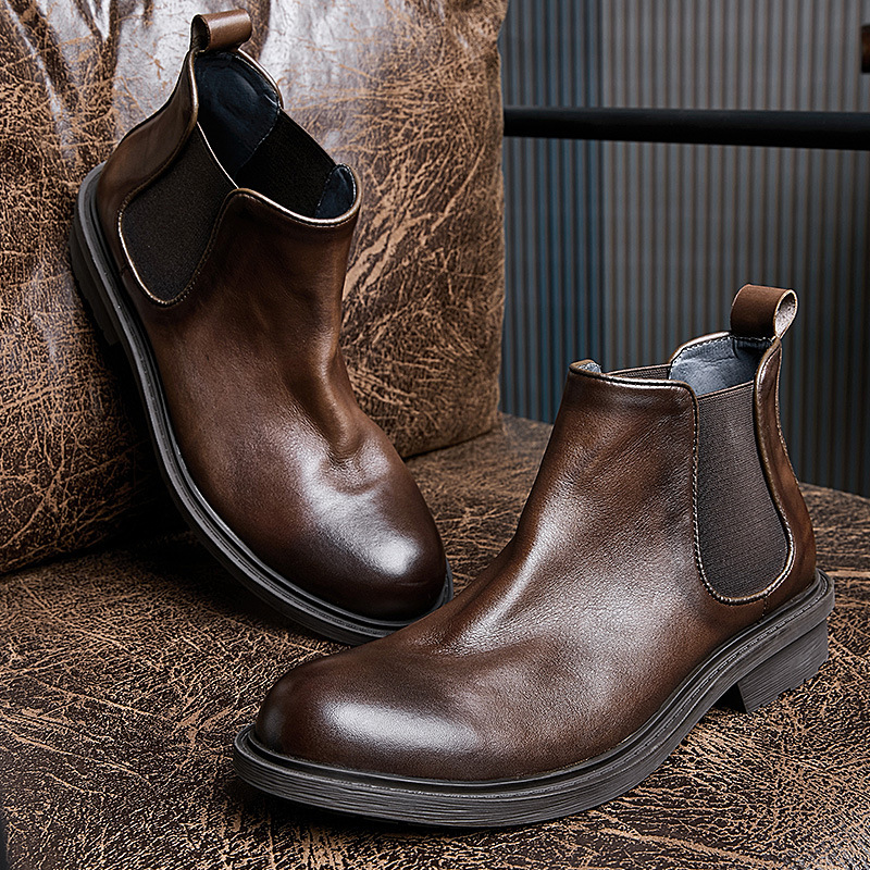 남성용 가을 오토바이 부츠 |   진짜 가죽 빈티지 편 - Leatherwork Designs 리뷰 및 가격