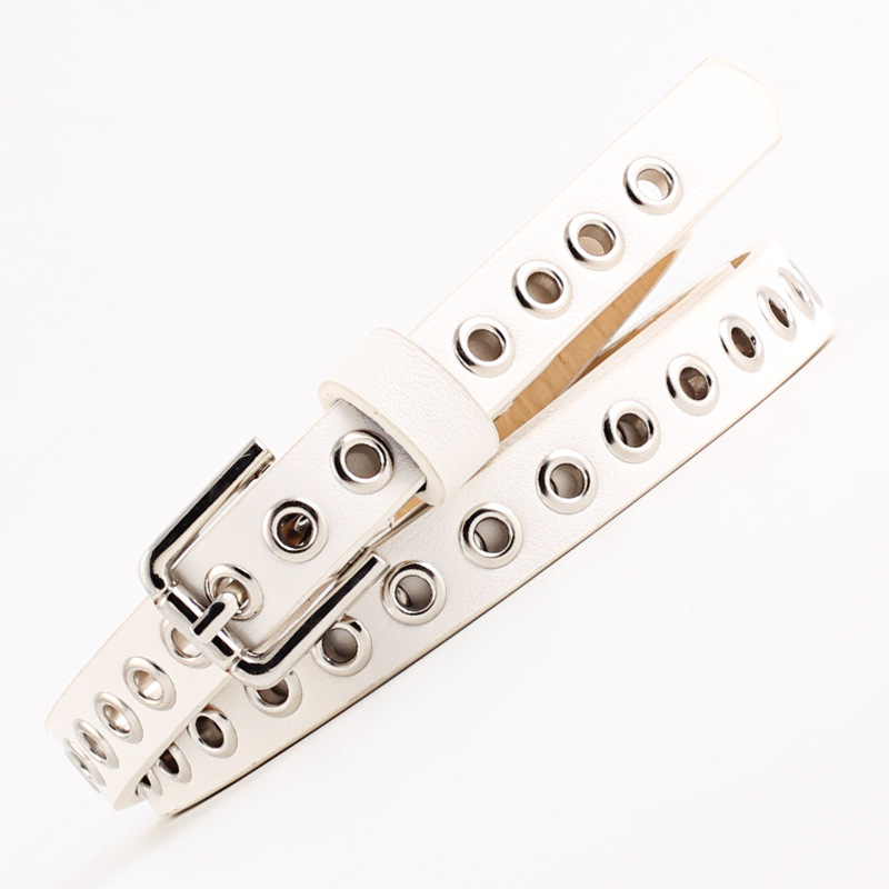 1.4cm 여성용 바지 벨트 펑크 쿨 메탈 버클 조절  - Leatherwork Eyelets 리뷰 및 가격